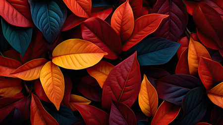 green organic leaves backgroundの素材