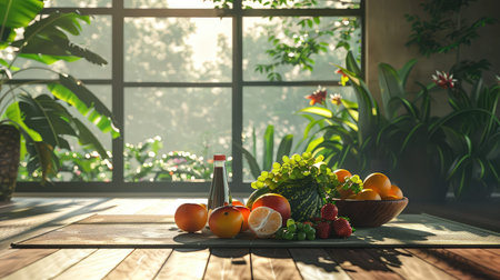 exercise yoga fruitの素材