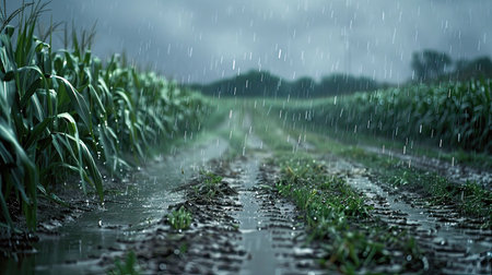 harvest crop rainの素材