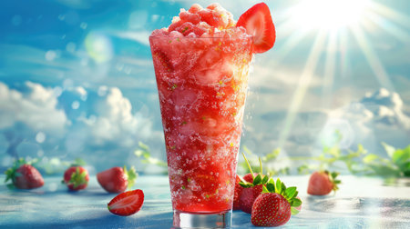 refreshing frozen strawberry lemonadeの素材