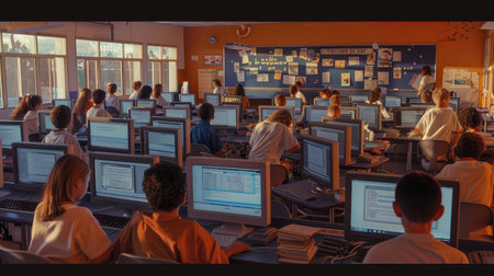 learning middle school computerの素材