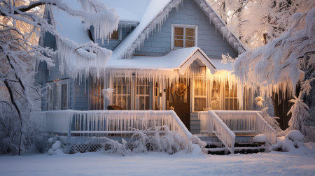 cozy light cottage buildingの素材