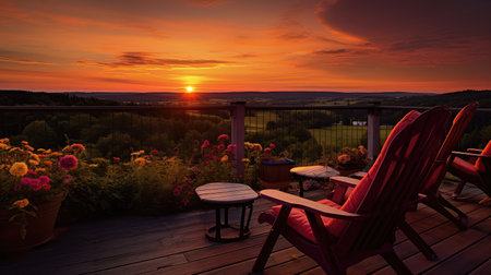 serene summer cottage buildingの素材