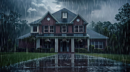 flood house rain stormの素材