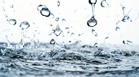 storm rain isolated on white backgroundの素材