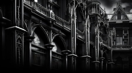 gritty black city backgroundの素材