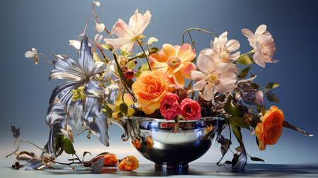 reflective glossy silver backgroundの素材