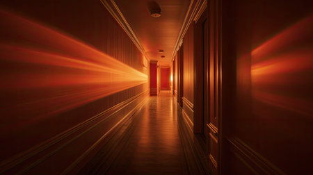 modern hallway blurred roomの素材