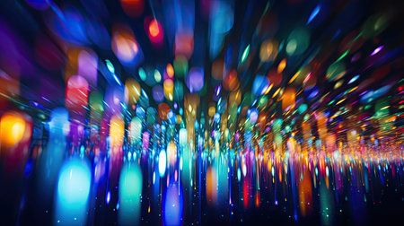 spectrum rainbow blurred lightsの素材