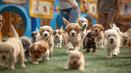 socialization puppy schoolの素材