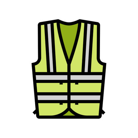 vest ppe protective equipment color icon vector illustrationのイラスト素材