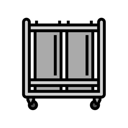 dish dispenser restaurant equipment color icon vector illustrationのイラスト素材