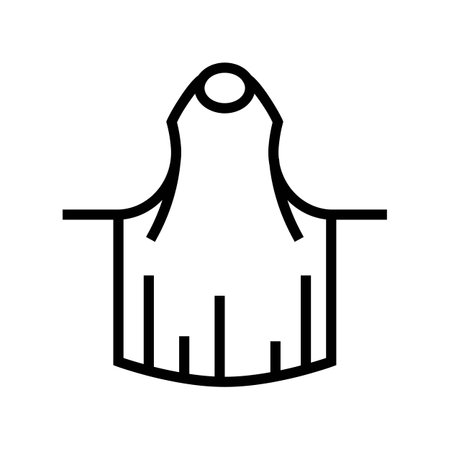 apron ppe protective equipment line icon vector illustrationのイラスト素材