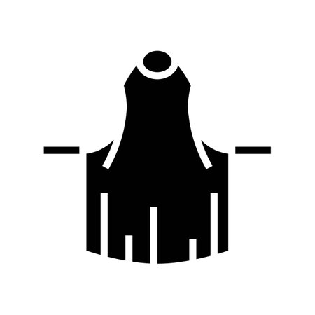 apron ppe protective equipment glyph icon vector illustrationのイラスト素材