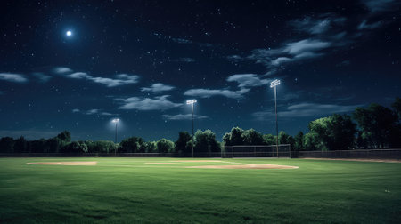 stars baseball field darkの素材