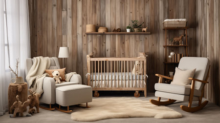 wooden nursery interiorの素材