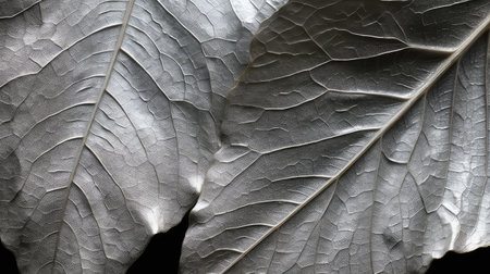 crinkled silver leaf textureの素材