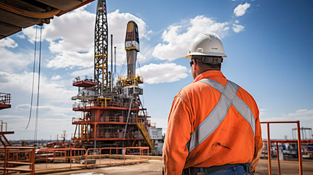 helmet oil drilling workerの素材