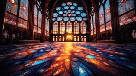 vibrant stained glass lightの素材