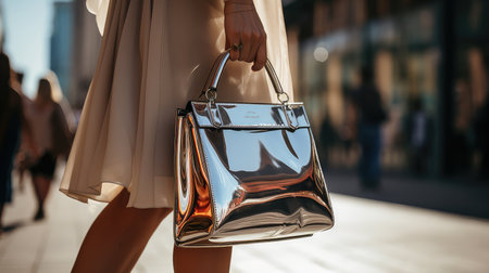 fashion silver bagの素材