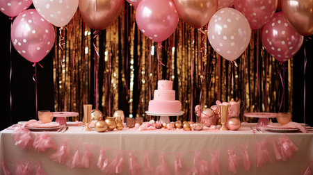 table pink gold confettiの素材