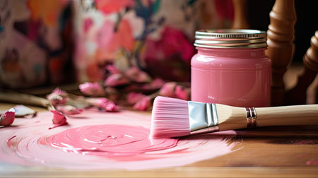 wooden pink brushの素材