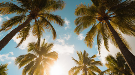 oasis sun palm treesの素材