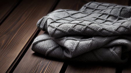 sweater grey argyleの素材