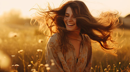 setting brown haired girlの素材