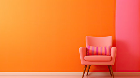 minimalist pink and orange backgroundの素材