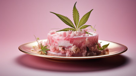 plate pink cannabisの素材