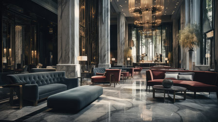 luxurious blurred commercial interiorsの素材