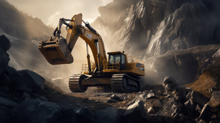 mining excavator heavy equipmentの素材