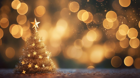 festive stars bokehの素材