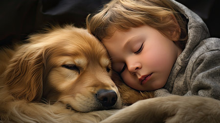 asleep golden puppyの素材