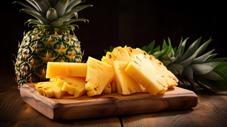 sweet fresh pineapple fruitの素材