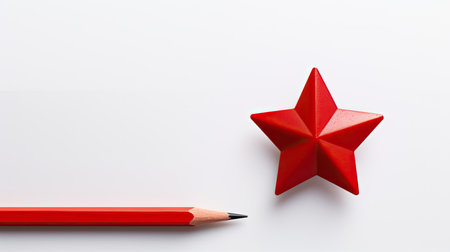 tip red pencil starの素材