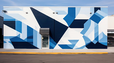 building blue white graphicの素材