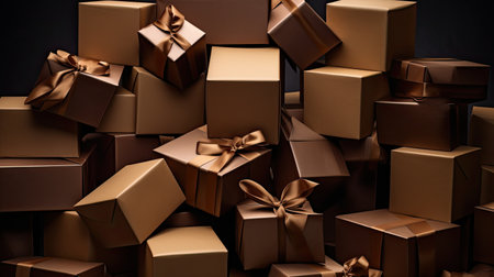 pyramid brown gift boxの素材
