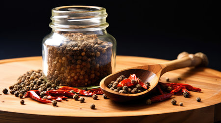 wooden kitchen pepper isolatedの素材