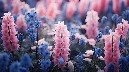 bells pink and blueの素材