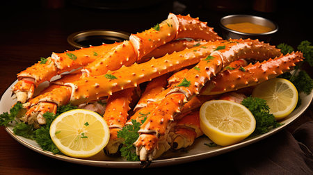 seafood golden king crabの素材