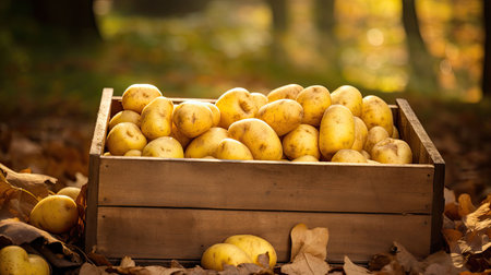 crate autumn potato vegetableの素材