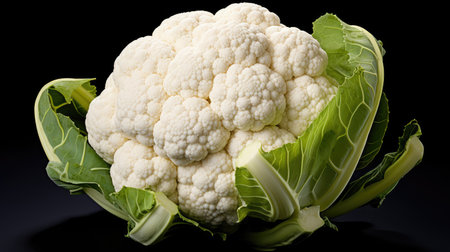 close isolated cauliflower whiteの素材
