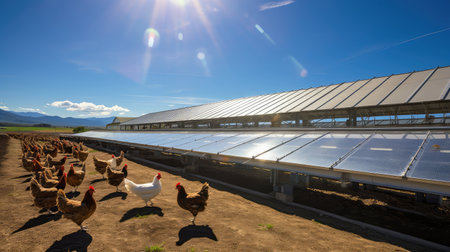 solar feed chicken farmの素材