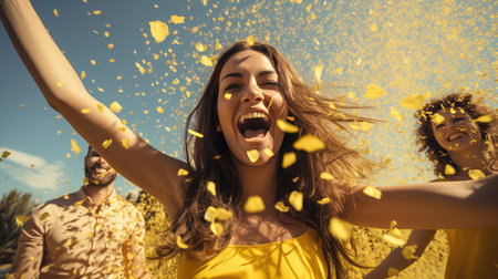 laughter yellow confettiの素材