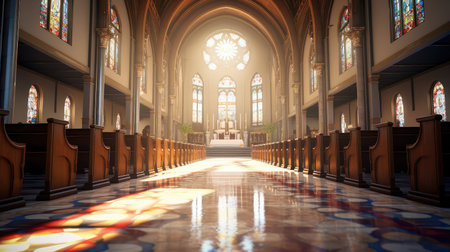 chancel church interiorの素材