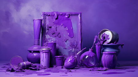 violet purple paintの素材