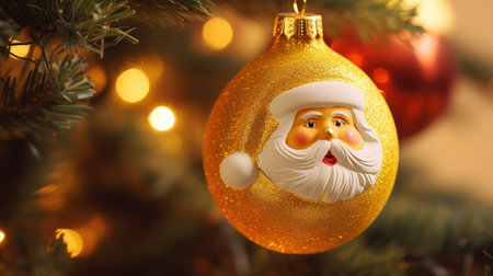 tree yellow santaの素材