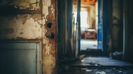 aesthetic blurred home front door interiorの素材